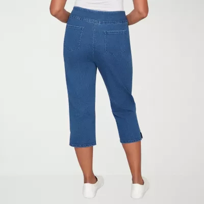 Alfred Dunner Port Side Womens Straight Capri Pant