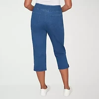 Alfred Dunner Port Side Womens Straight Capri Pant