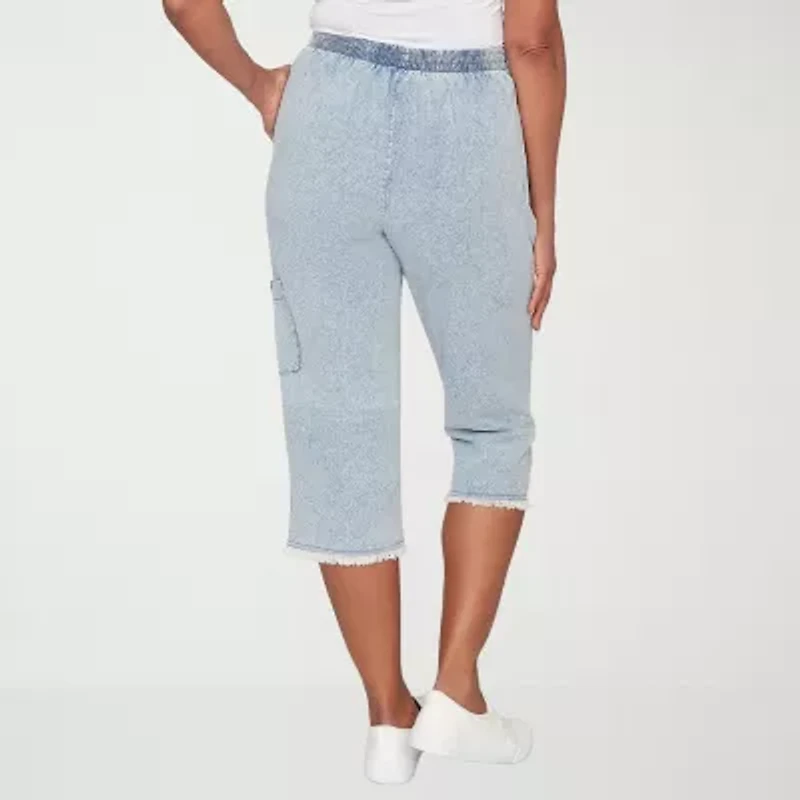 Alfred Dunner Out Of The Blue Womens Straight Capri Pant