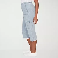 Alfred Dunner Out Of The Blue Womens Straight Capri Pant