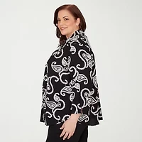 Alfred Dunner Crowd Pleaser Womens Plus 3/4 Sleeve Layered Top