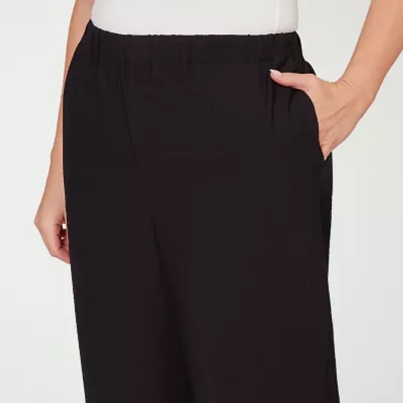 Alfred Dunner Crowd Pleaser Womens Plus Straight Capri Pant