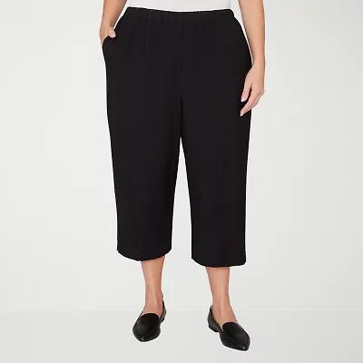Alfred Dunner Crowd Pleaser Womens Plus Straight Capri Pant