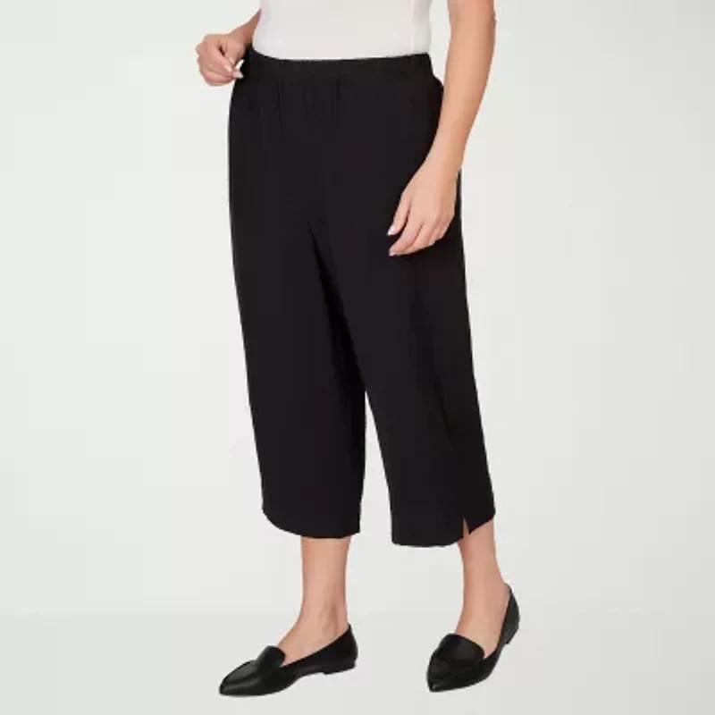 Alfred Dunner Crowd Pleaser Womens Plus Straight Capri Pant