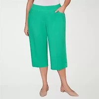 Alfred Dunner Resort Living Womens Straight Capri Pant
