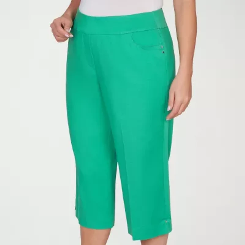 Alfred Dunner Resort Living Womens Straight Capri Pant