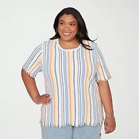 Alfred Dunner Out Of The Blue Womens T-Shirt