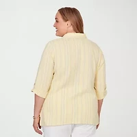 Alfred Dunner Out Of The Blue Womens Blouse