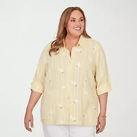 Alfred Dunner Out Of The Blue Womens Blouse