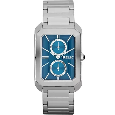 Relic® Brookfield Mens Blue 2-Tone Multifunction Bracelet Watch