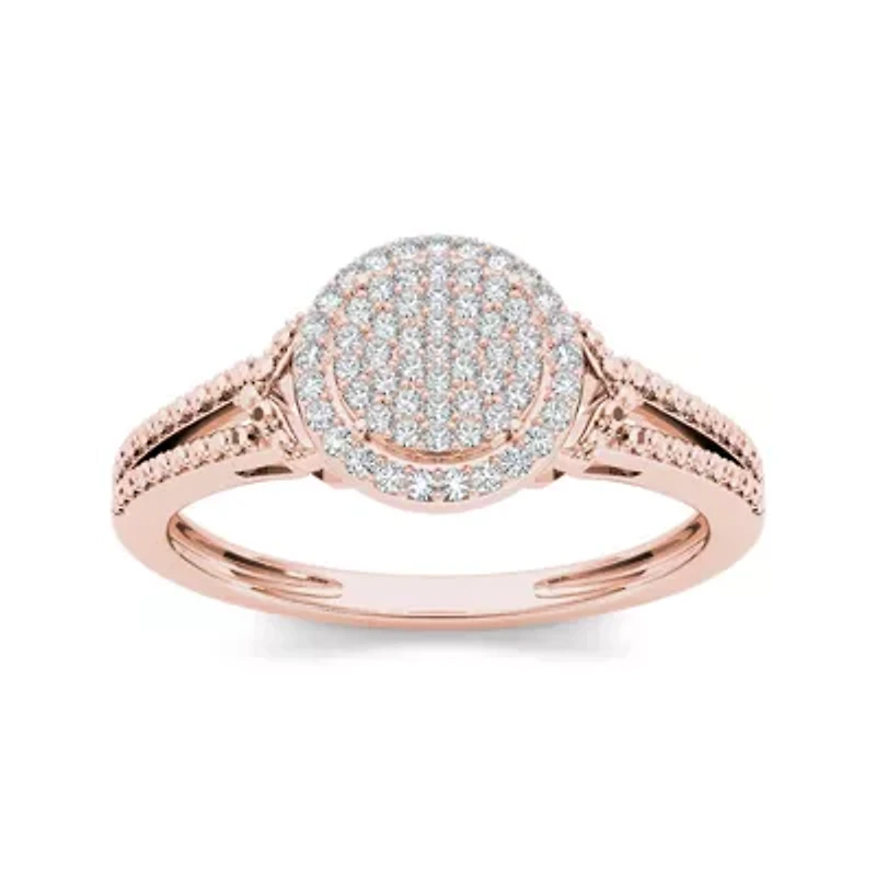 1/ CT.T.W. Natural Diamond 10K Rose Gold Engagement Ring