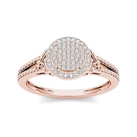 1/ CT.T.W. Natural Diamond 10K Rose Gold Engagement Ring
