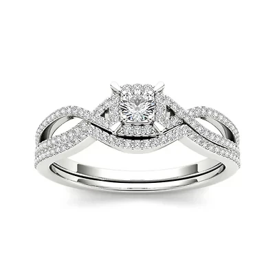 1/3 CT.T.W. Natural Diamond 14K White Gold Engagement Ring