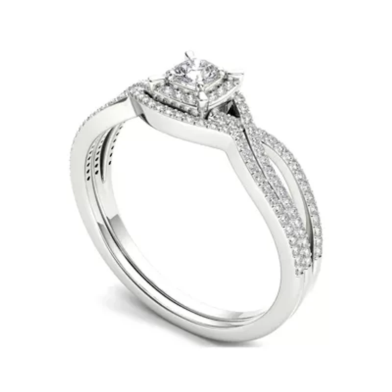 1/3 CT.T.W. Natural Diamond 14K White Gold Engagement Ring