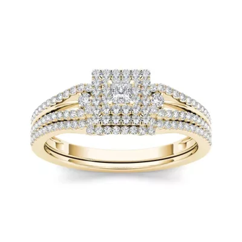 1/2 CT. T.W. Diamond 10K Yellow Gold Bridal Set Ring