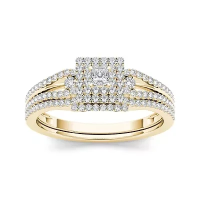 1/2 CT. T.W. Diamond 10K Yellow Gold Bridal Set Ring