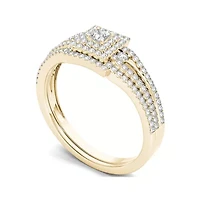 1/2 CT. T.W. Diamond 10K Yellow Gold Bridal Set Ring