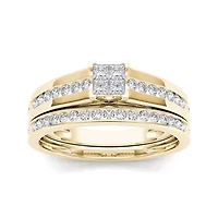 1/2 CT. T.W. Diamond 10K Yellow Gold Bridal Set Ring