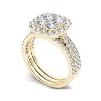 2 CT.T.W. Natural Diamond 14K Yellow Gold Bridal Set