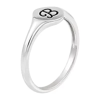 Womens Sterling Silver Signet Ring