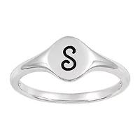 Womens Sterling Silver Signet Ring