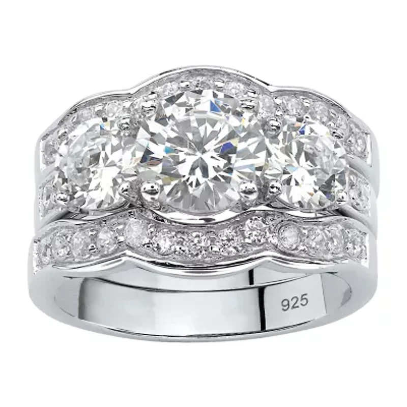 DiamonArt® Womens /2 CT. T.W. White Cubic Zirconia Sterling Silver Bridal Set