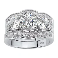 DiamonArt® Womens /2 CT. T.W. White Cubic Zirconia Sterling Silver Bridal Set