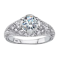 DiamonArt® Womens 1 3/4 CT. T.W. White Cubic Zirconia Sterling Silver Engagement Ring