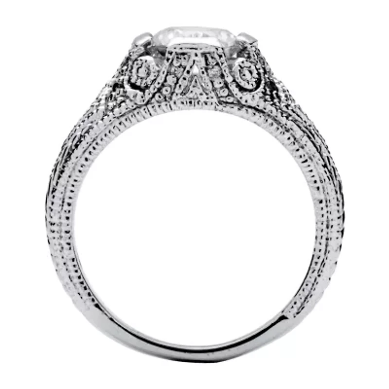 DiamonArt® Womens 1 3/4 CT. T.W. White Cubic Zirconia Sterling Silver Engagement Ring