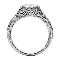 DiamonArt® Womens 1 3/4 CT. T.W. White Cubic Zirconia Sterling Silver Engagement Ring