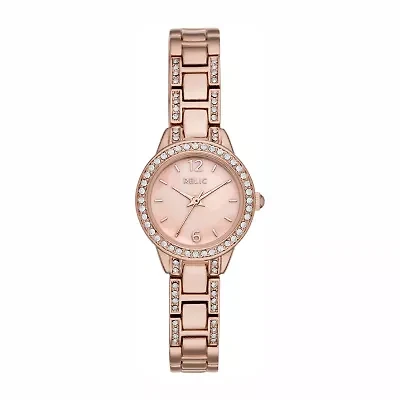 Relic By Fossil Womens Rose Goldtone Bracelet Watch Zr34507