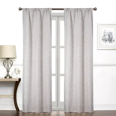 Regal Home York Paisley Rod Pocket Light-Filtering Single Curtain Panel