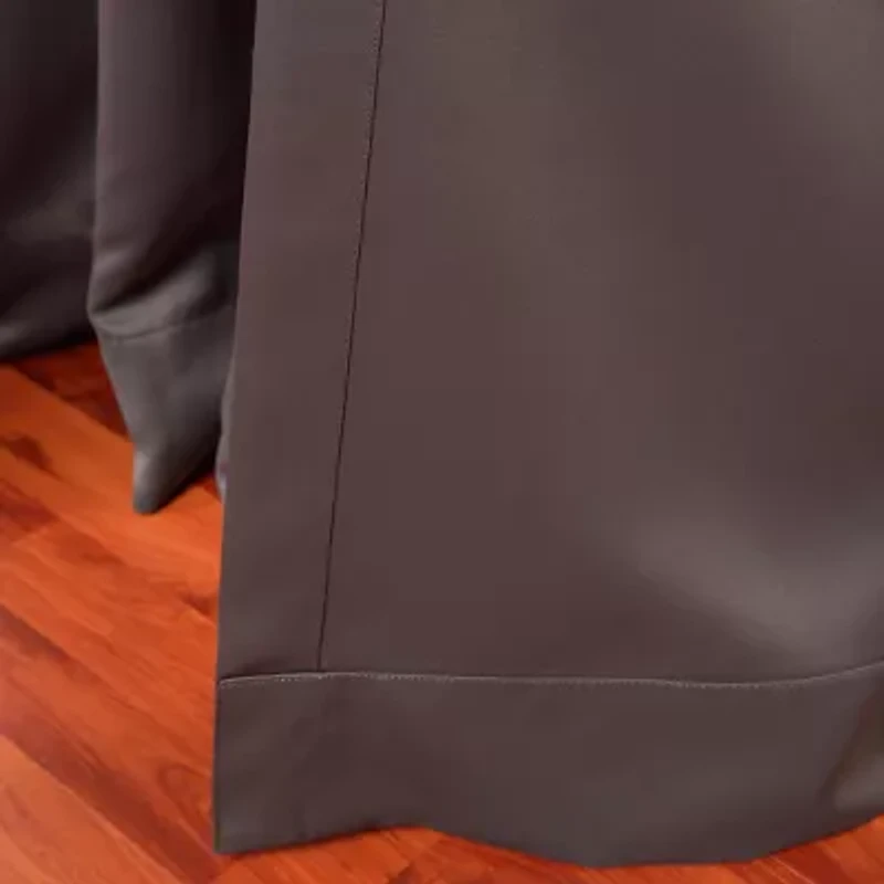 Exclusive Fabrics & Furnishing Solid Extra Wide Rod Pocket Back Tab Light-Filtering Single Curtain Panel