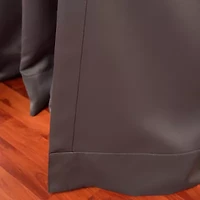 Exclusive Fabrics & Furnishing Solid Extra Wide Rod Pocket Back Tab Light-Filtering Single Curtain Panel