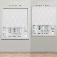 Exclusive Home Curtains Marseilles Damask Cordless Blackout Roman Shade