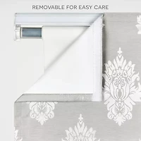 Exclusive Home Curtains Marseilles Damask Cordless Blackout Roman Shade