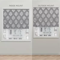 Exclusive Home Curtains Marseilles Damask Cordless Blackout Roman Shade