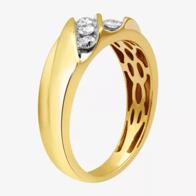 Ever Star (H-I / I1) Mens 1/2 CT. T.W. Lab Grown White Diamond 10K Gold Fashion Ring