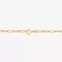 Gold Addiction Womens 14K Gold Cross Charm Bracelet