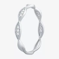 Womens 1/10 CT. T.W. Natural White Diamond 10K Gold Wedding Band