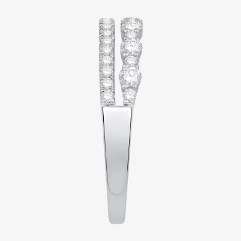 Womens 1/2 CT. T.W. Natural White Diamond 10K Gold Wedding Band
