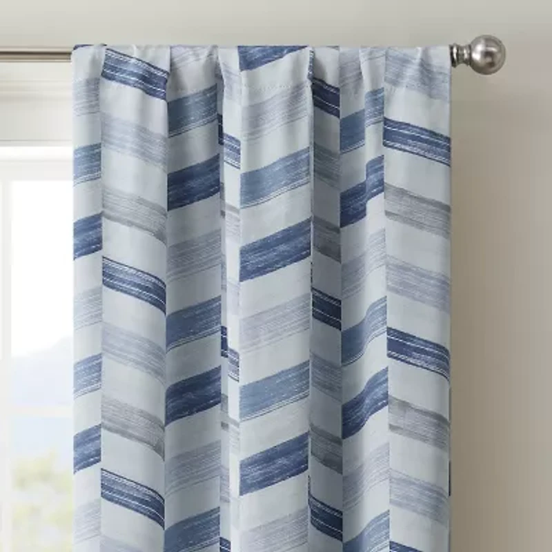 Eclipse Kerry Crispen Geometric Rod Pocket Energy Saving Blackout Set of 2 Curtain Panel