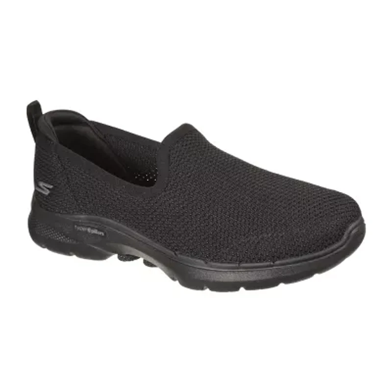 Skechers Womens Go Walk 6 Clear Virtue Slip-On Walking Shoes
