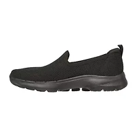 Skechers Womens Go Walk 6 Clear Virtue Slip-On Walking Shoes