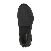 Skechers Womens Go Walk 6 Clear Virtue Slip-On Walking Shoes