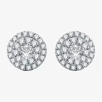 Ever Star (H-I / I1) 2 CT. T.W. Lab Grown White Diamond 10K White Gold 12.5mm Round Stud Earrings