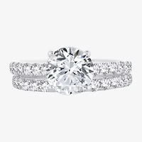 (H-I / SI1-SI2) Signature By Modern Bride Womens 2 1/2 CT. TW. Lab Grown White Diamond 14K Gold Round Bridal Set