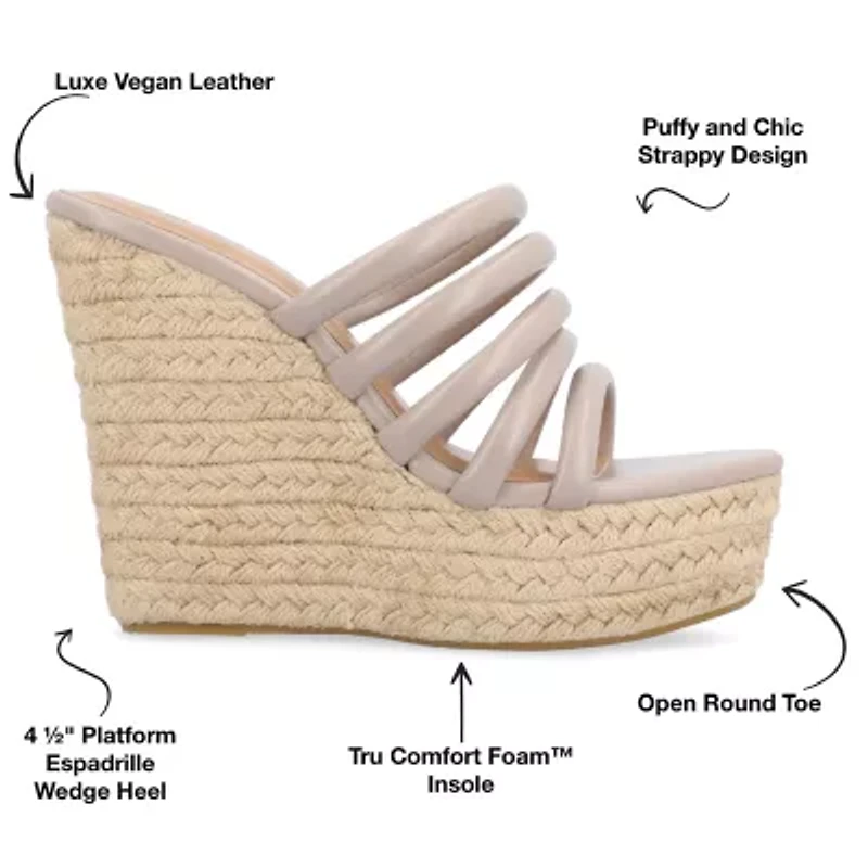 Journee Collection Womens Cynthie Wedge Sandals