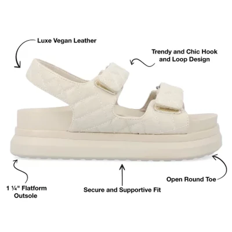Journee Collection Debby Womens Adjustable Strap Footbed Sandals