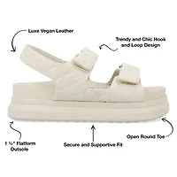 Journee Collection Debby Womens Adjustable Strap Footbed Sandals
